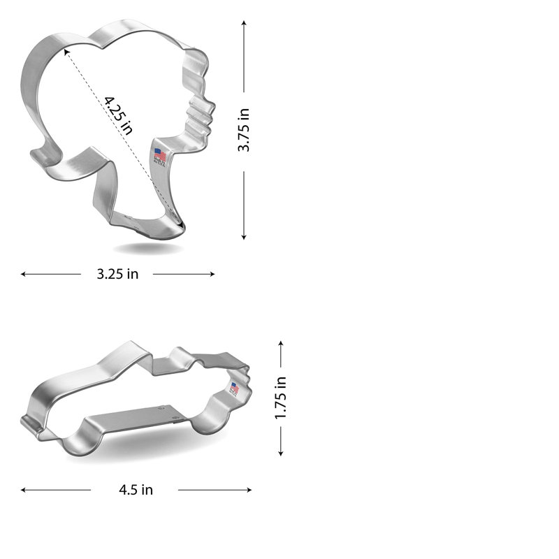 CookieCutter.com 2 -Piece Non-Stick Cookie Cutter