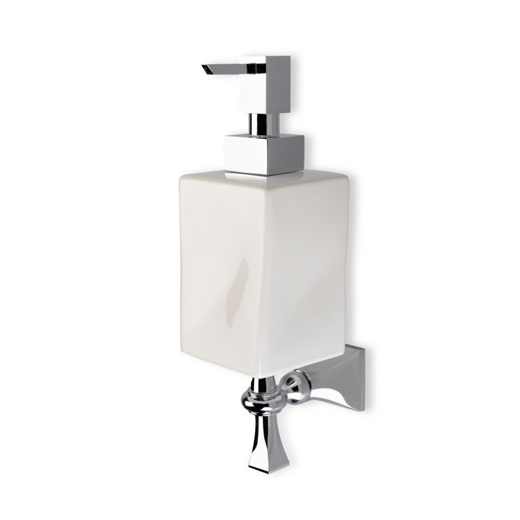 Prisma Ceramic / Porcelain Soap Dispenser, Bronze/Black