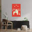 Holiday Reindeer Ornaments Traditional Abstract Christmas Tree Deer Winter Landscape Wall Art Print by Annick - Wrapped Canvas Print-2082520975