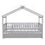 Lit simple en bois avec lit gigogne-201599642