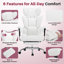 Fauteuil de direction ergonomique Big & Tall avec accoudoirs rembourrés, appui-tête et repose-pieds réglables-434703712