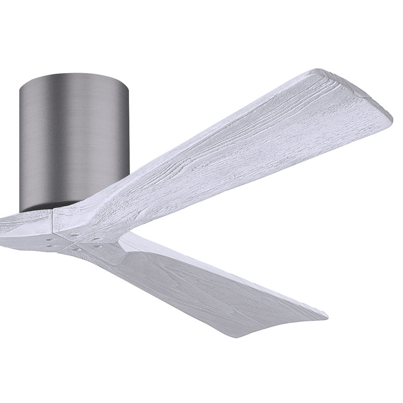 Ventilateur de plafond à 3 pales Olivier, Blanc mat, Étain brossé, 72"