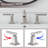 Widespread Double Handle 3 Hole Bathroom Faucet-107545207