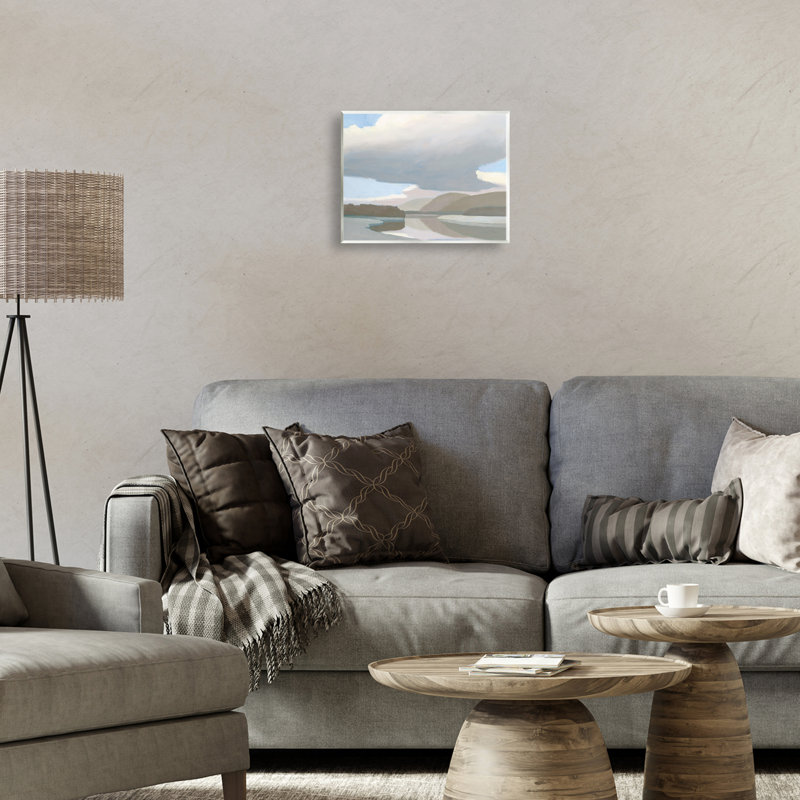  Mountain Reflections Abstraction Wall Plaque Art by Wellington Studio