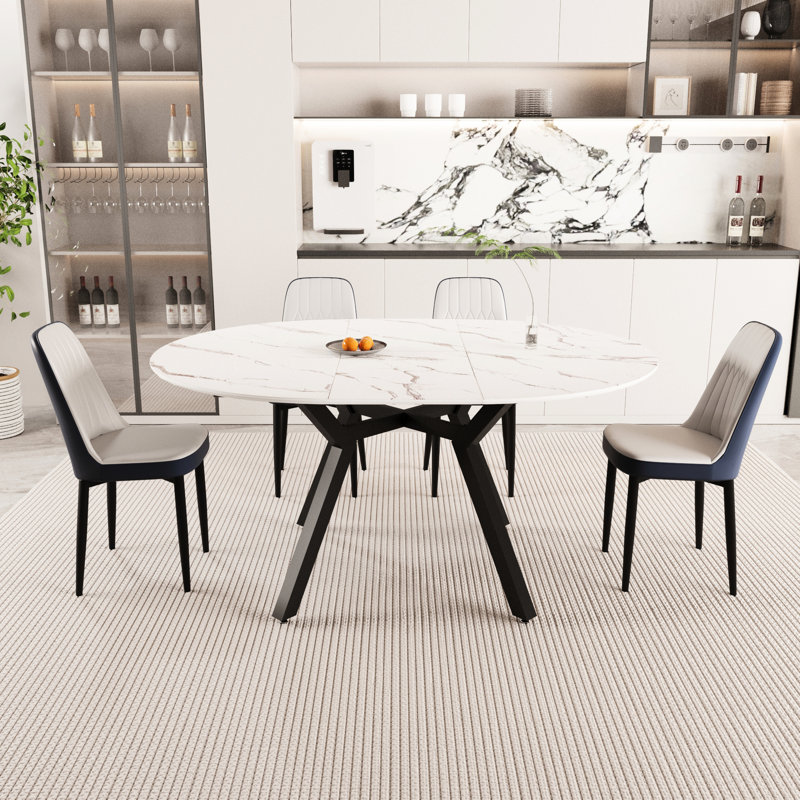 Mobilier de salle à manger extensible - Grattage, disposition d'apparence élégante, sièges élégants