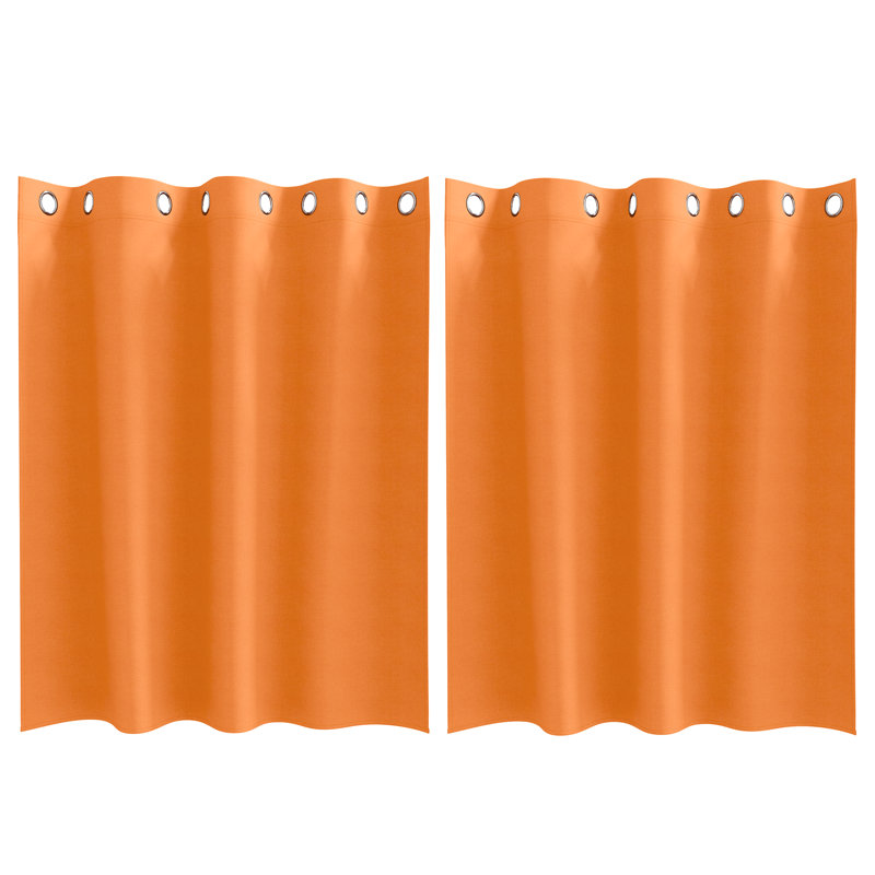 Tacorian Curtain Pair, Bright Orange, 140cm Width x 140cm Drop