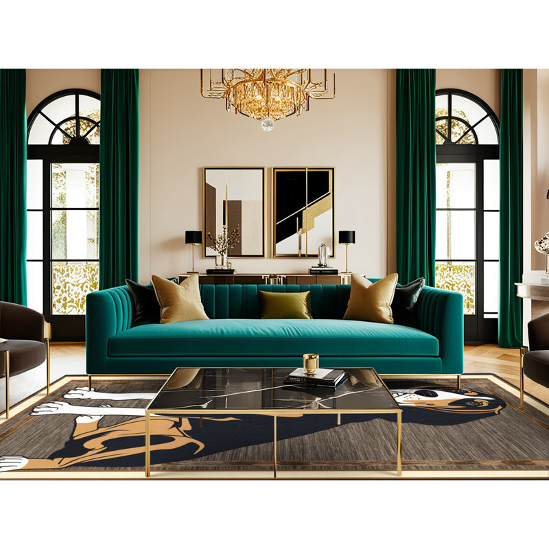  Tapis lavable American English Coonhound Dogs, Carré 3 pi