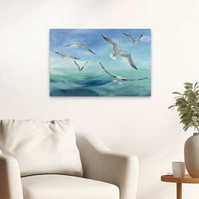 Vol en mer, animal côtier, oiseau gris bleu, oiseaux en vol