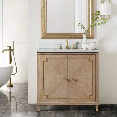 Somerset Bay 36'' Single Bathroom Vanity with Marble Top