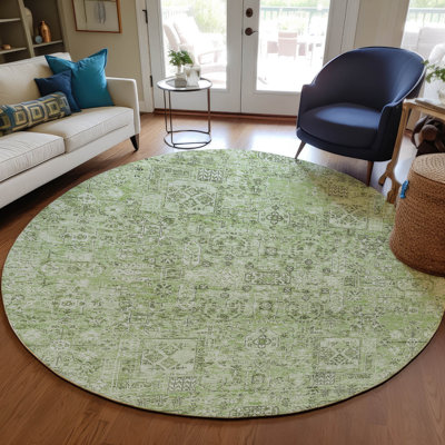 Everlee Washable Abstract Indoor / Outdoor Rug