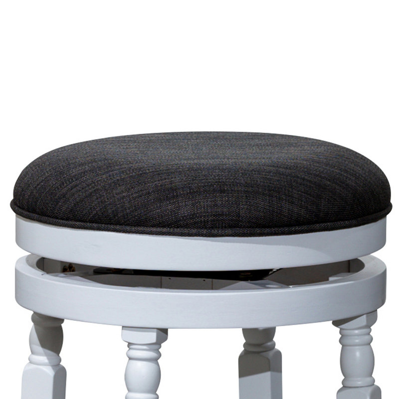 Tabouret de comptoir Adasu 24, Blanc / gris