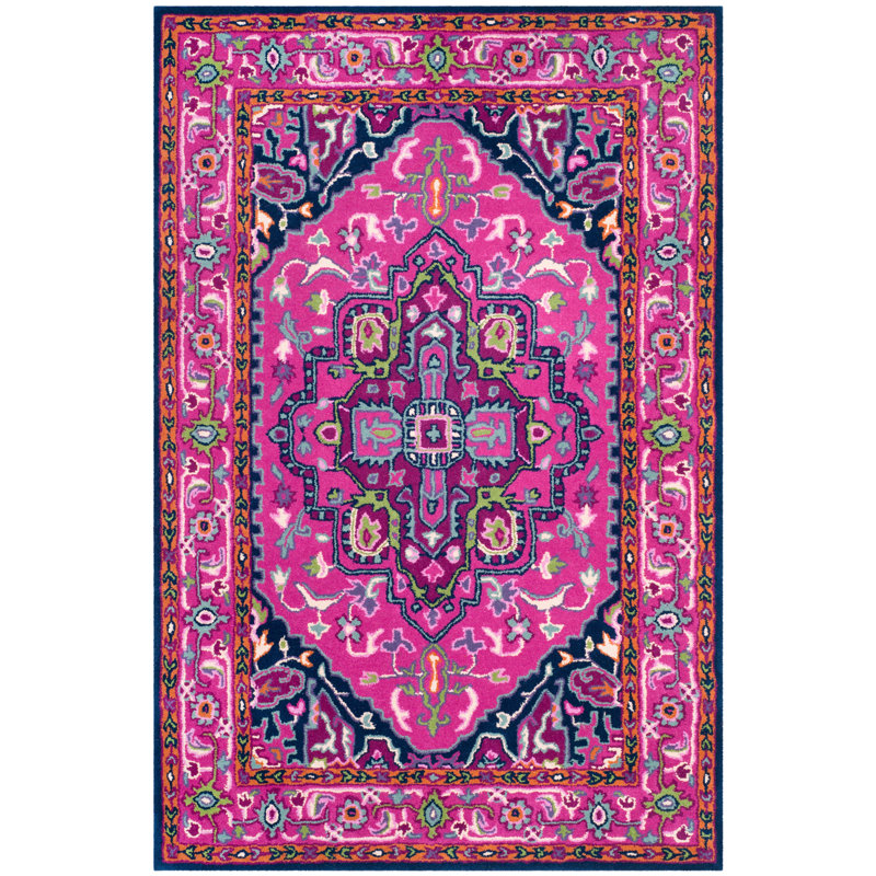 Blokzijl Hand Tufted Wool Oriental Rug, Rectangle 4' x 6'