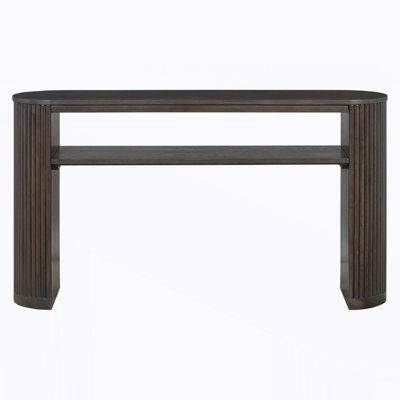 Rustic Console Table with Fluted Legs