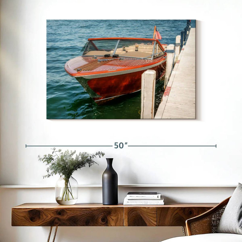 Mehar Boat At Lake Geneva, 26" H x 39" W