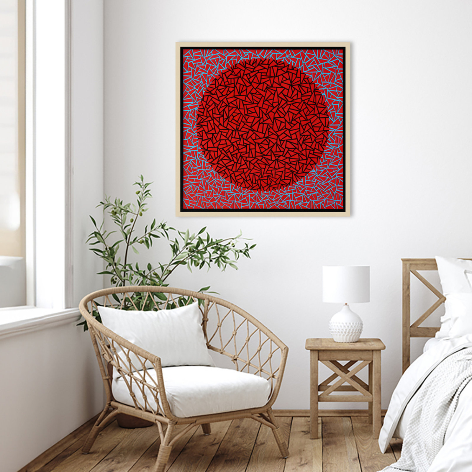 Gods Navel by Alex Dunn, Brown, 33" H x 33" W x 1" D