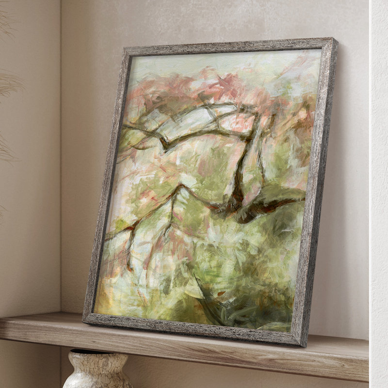 «Spring Diptych I», reproduction encadrée - bois massif, H 21 po x l 17 po