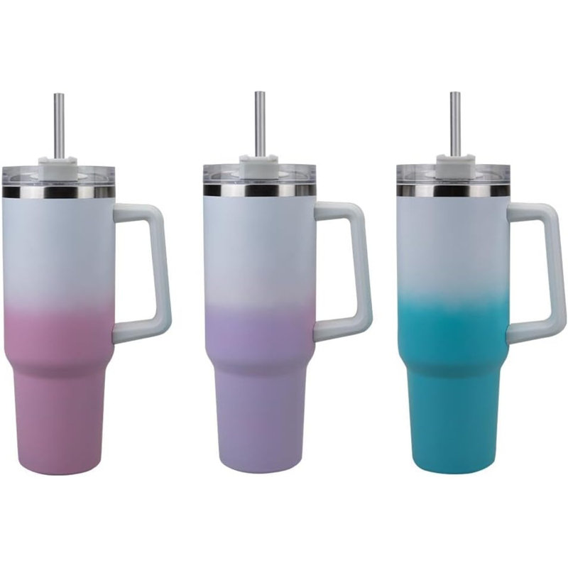 Ivy Bronx Corella 1200ml Vacuum Insulated Stainless Steel Travel Tumbler, Blue