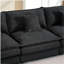 Canapé modulaire modulaire, ensemble de canapé en forme de L de 102 pouces pour le salon, canapé à 3 places confortable avec repose-pieds mobile, combinaison de bricolage, chenille, noir-1972563146