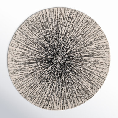 Abstract Black/Ivory Area Rug