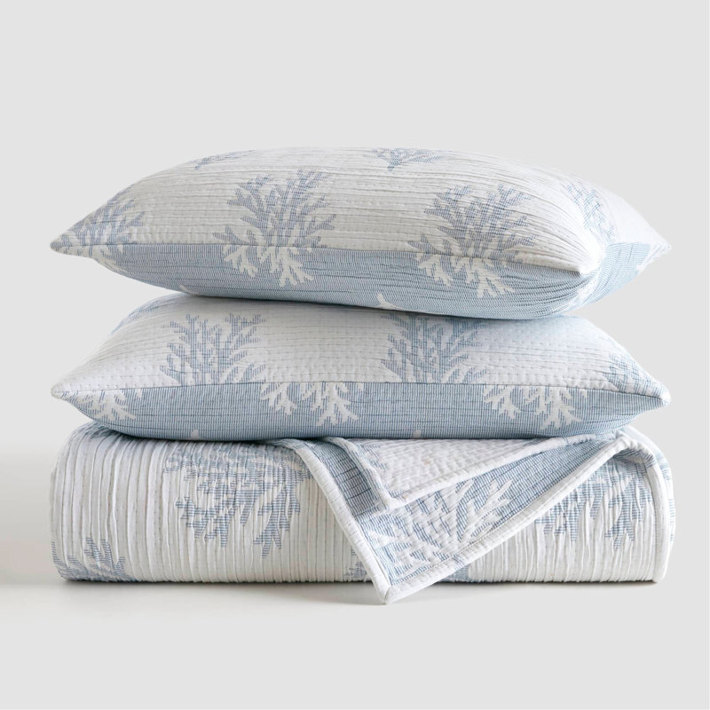 3-Piece King/Cal King Quilt Mini Set,Blue