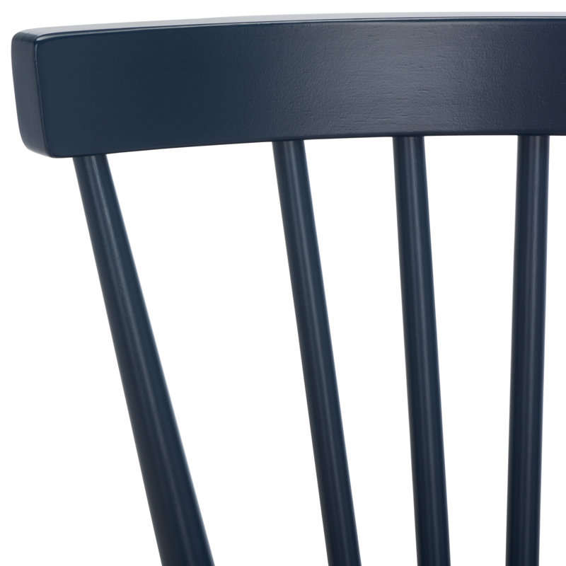 Antoya 17.83'' H Solid Wood Side Chair, Navy