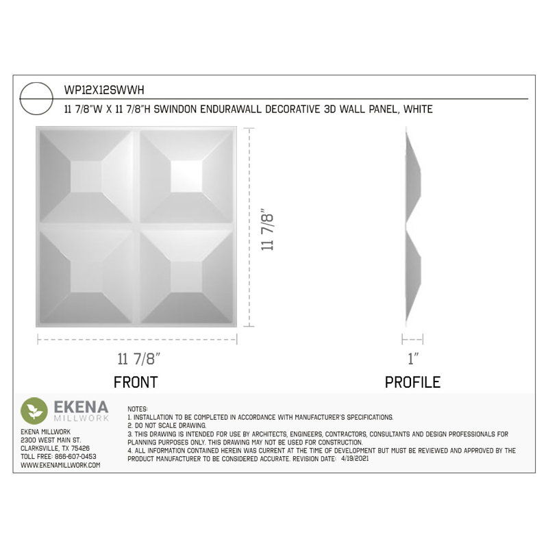 Swindon EnduraWall Decorative 3D Wall Panel