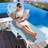 5-Position Adjustable Heavy Duty Chaise Lounge Chair, Fold Camping Patio Chair With Face/Arm Hole With Mattress And Pillow For Outdoor Use-1165907987