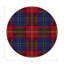 Sous-verres ronds tartan en cuir végétalien bleu-120231757