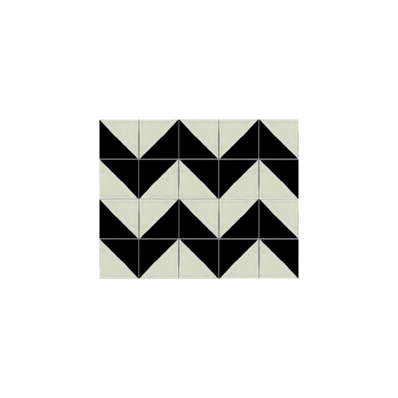 6" x 6" 4pcs TalaMex Black Harlequin Talavera Mexican Tile