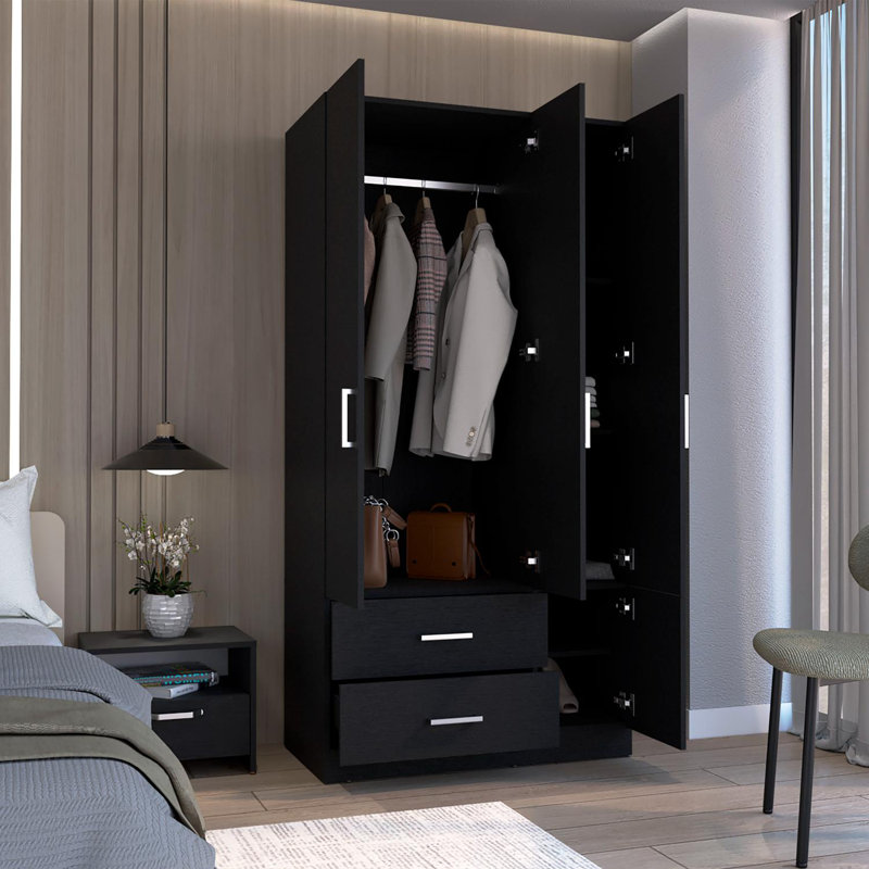 Armoire Karmane, Noir mat