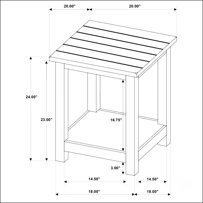 Table de bout Castleton