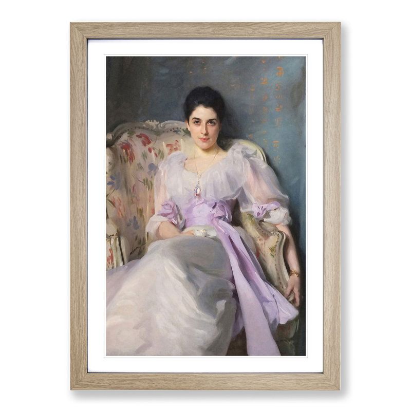 Lady Agnew of Lochnaw by John Singer Sargent - Framed Print, 36cm H x 27cm W x 2cm D, Oak Framed