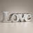 Arali LOVE Ceramic Letter Block Sculpture (Silver)-1511428142
