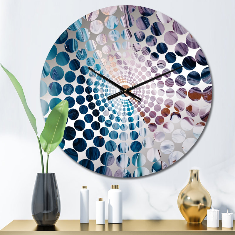 Tyreick - Abstract Marble Wall Clock, Small