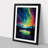 Northern Lights Colour Field - Single Picture Frame Print on Wood-94155604-94155603