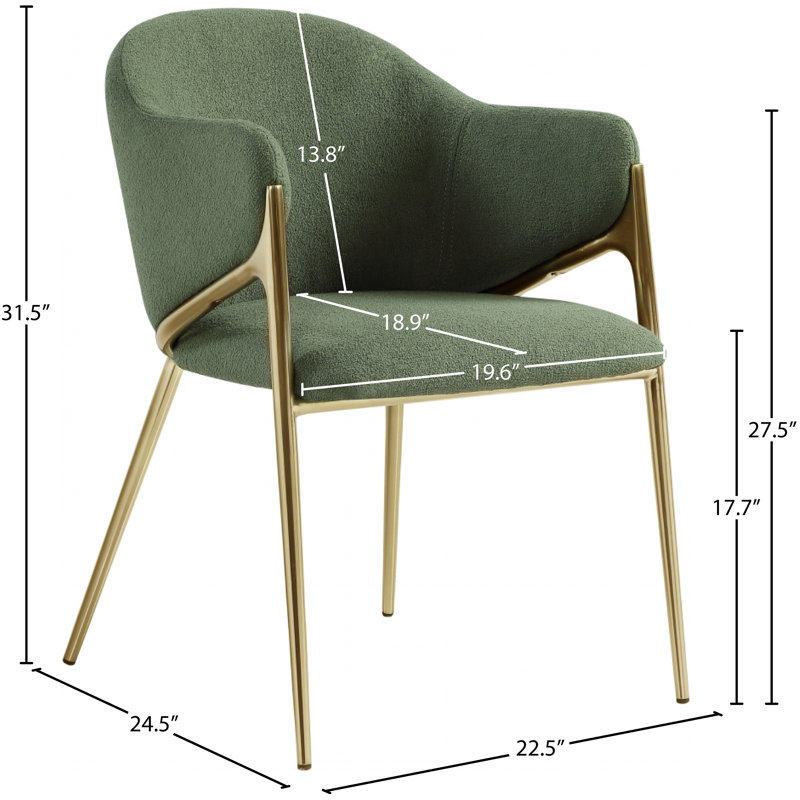 Chaise Nial, Vert