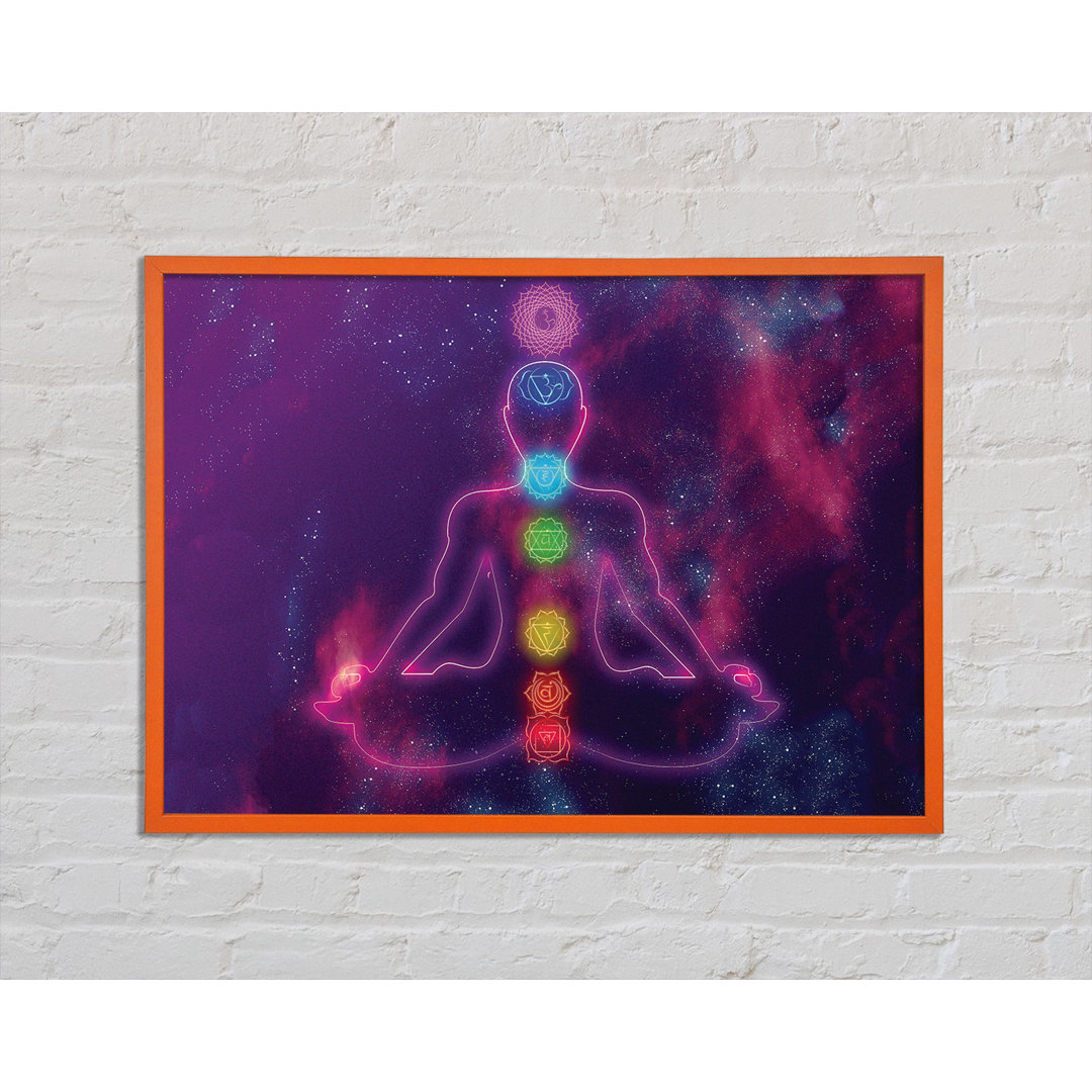 Hallberg Chakra Meditation Colours 3 - Einzelne Bilderrahmen Kunstdrucke