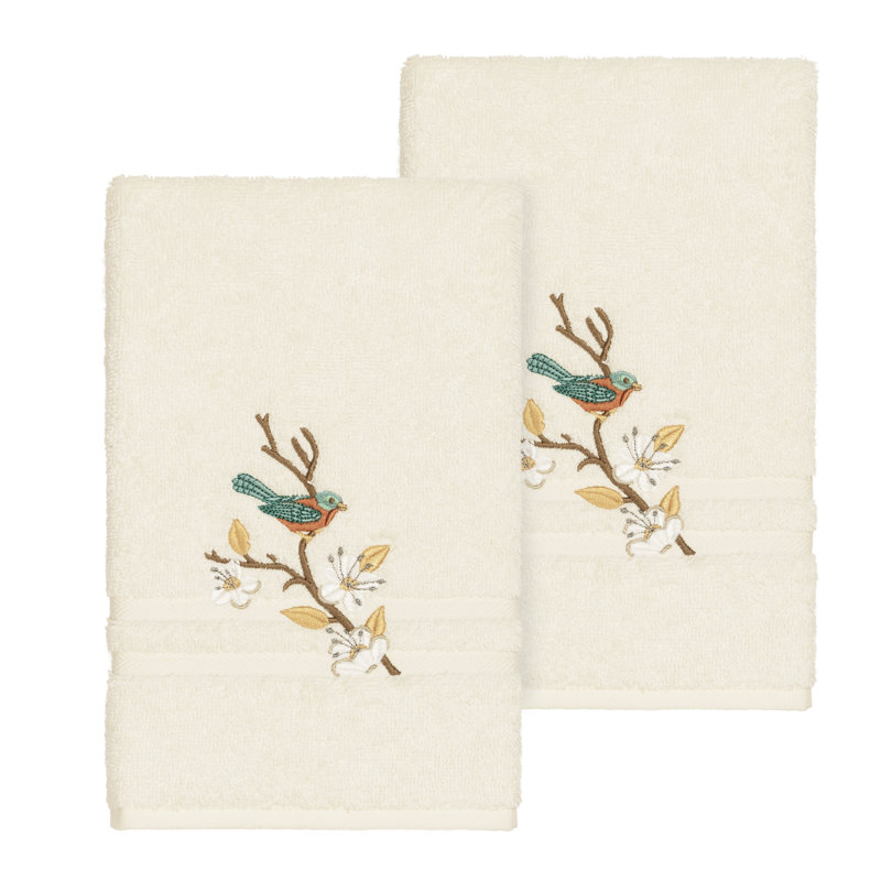 Spring Time Turkish Cotton Hand Towel, Cream