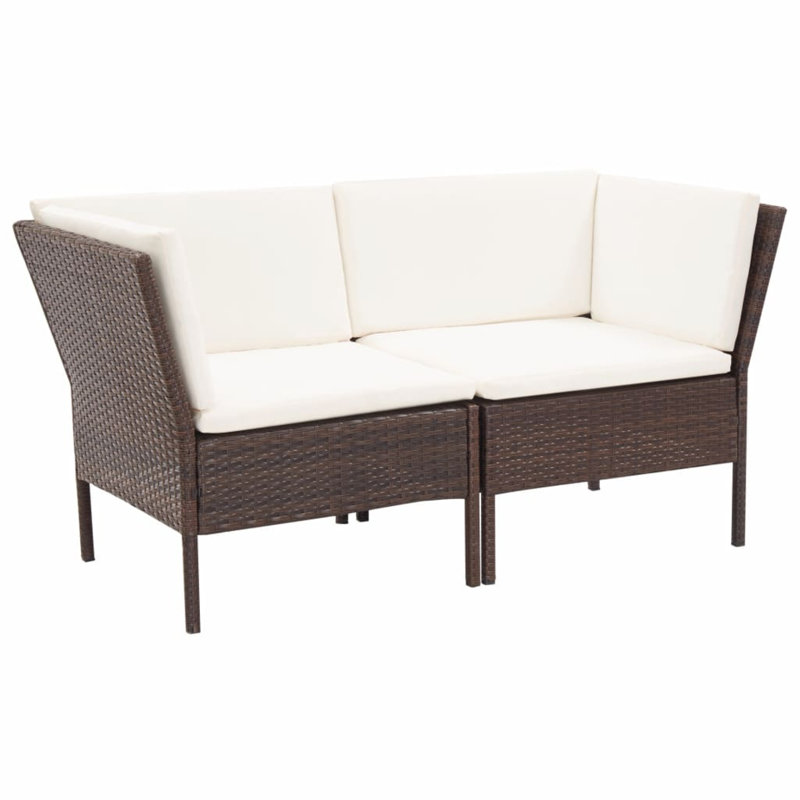 Abu-Sufyan 6 Piece Lounge Chair, White, Brown