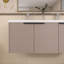 Meuble-lavabo mural double 47,6 po avec plateau en résine