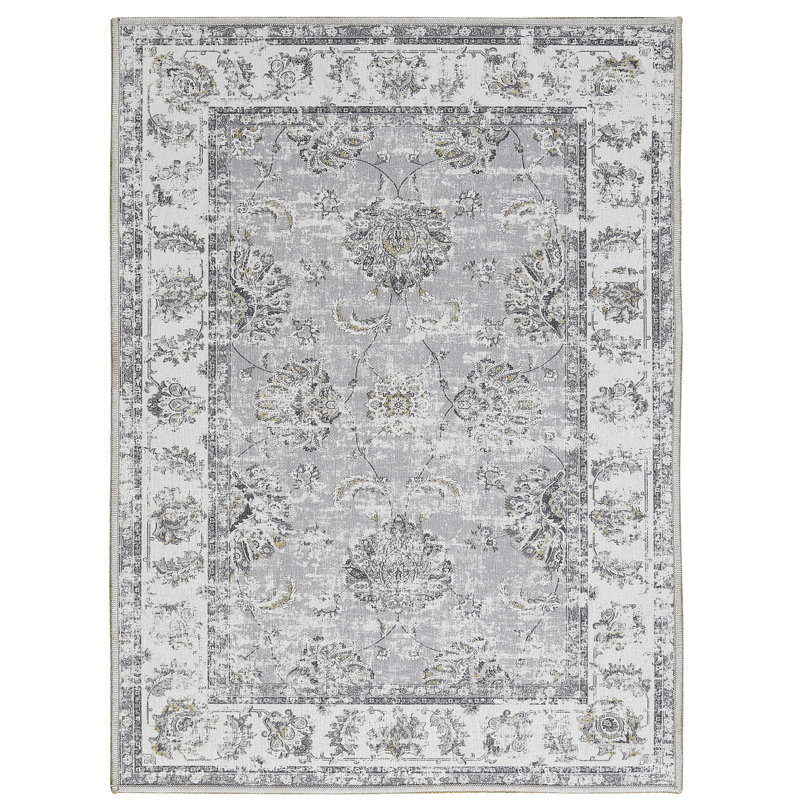 Rgfairy Chenille Mashine Washable Oriental Indoor Arae Rug with Non-Slip Backing for Bedroom Living Room , Rectangle 9' x 12'