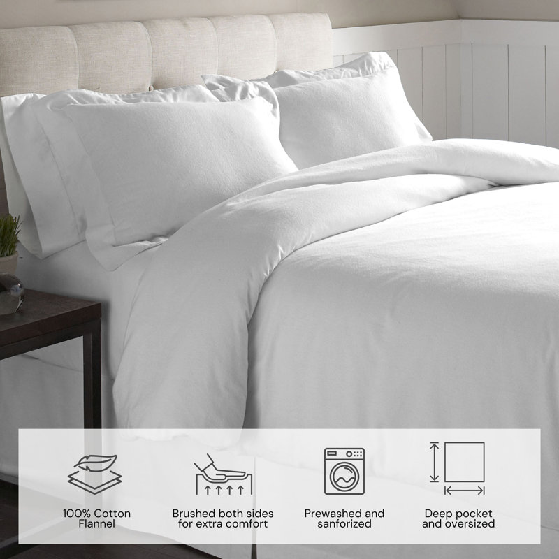 Flannel Sheet Set, Twin, Sage