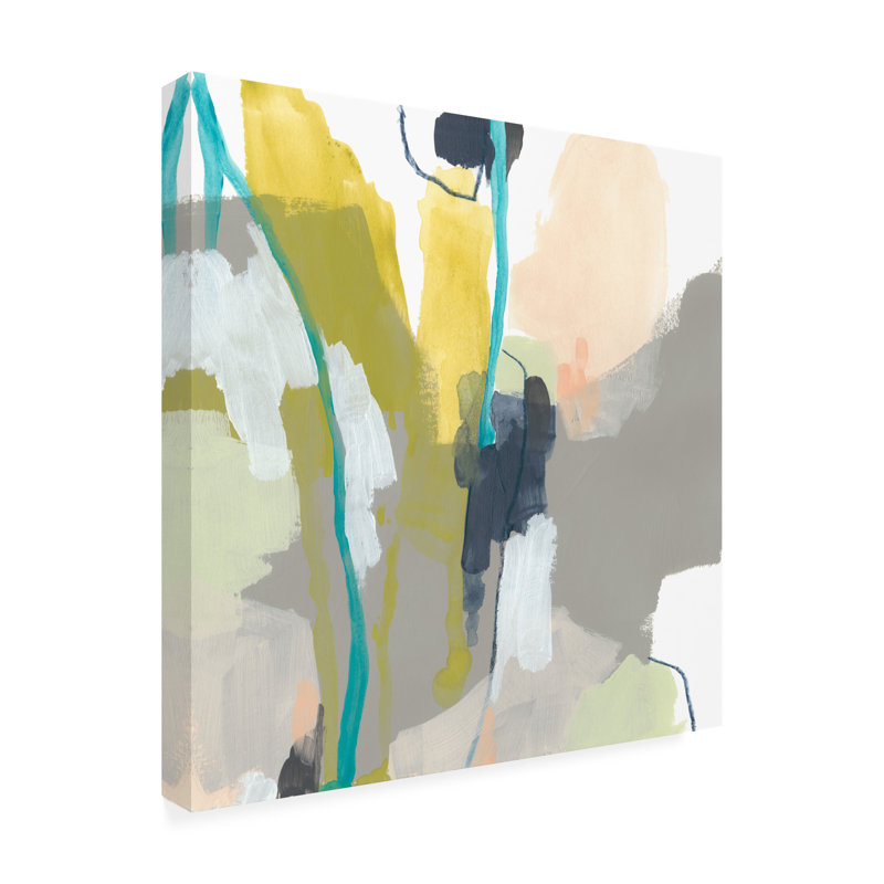 14" x 14" Abstract Multicolor Canvas Art Print