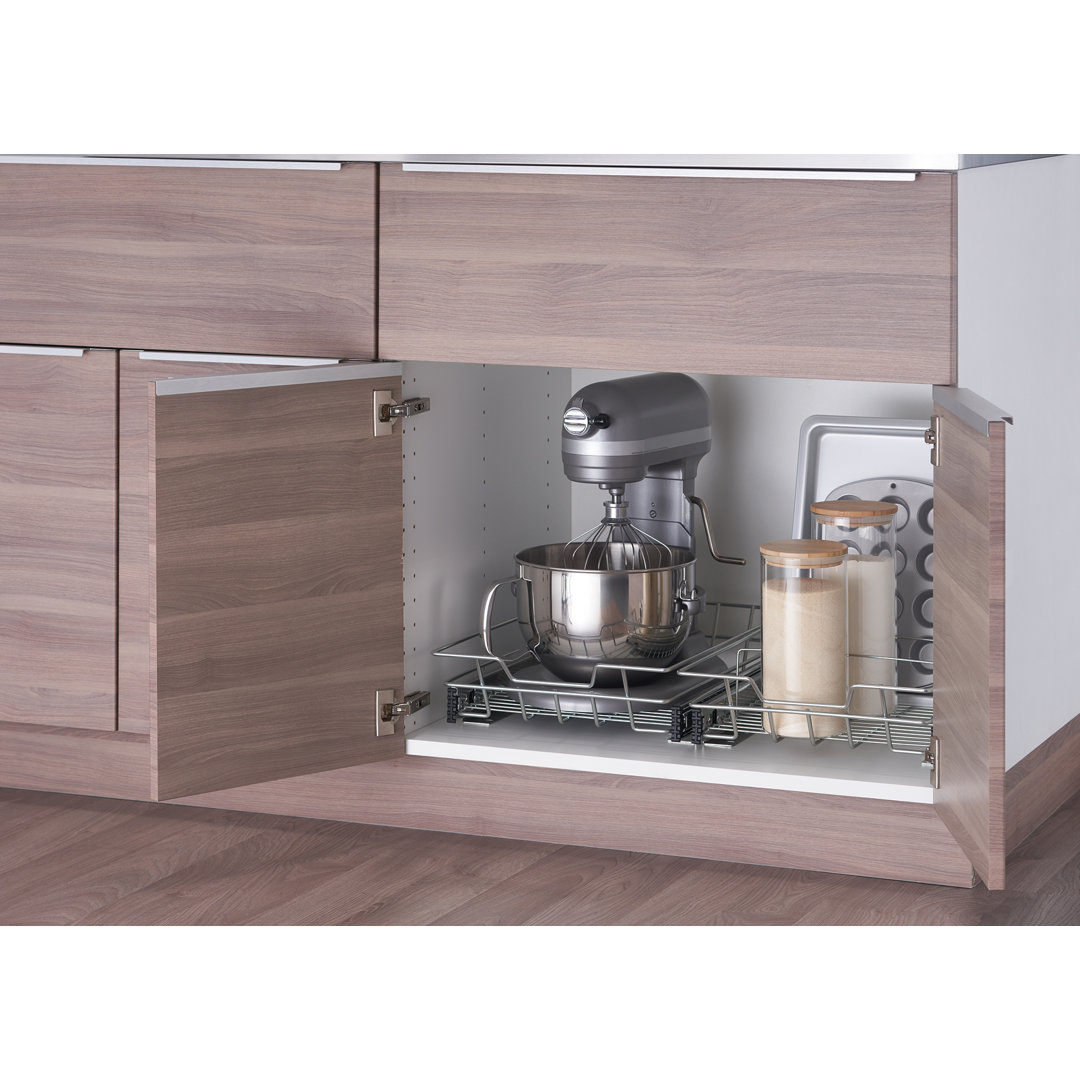 TRINTY PRO EcoStorage Chrome Steel Wire in Cabinet Sliding Drawer (2-Pack) (Set of 2) Trinity