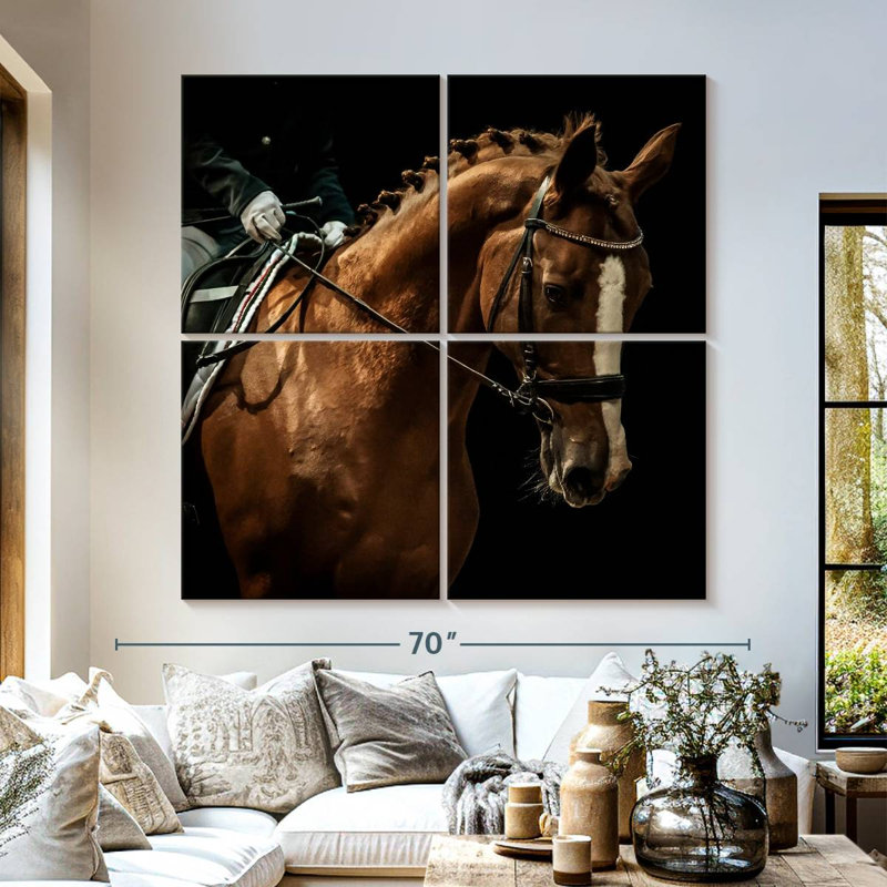 Brampt Dressage Chestnut Horse, 57" H x 57" W