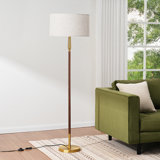 61.8" Dimmable Standard Floor Lamp With Remote and Bulb Included