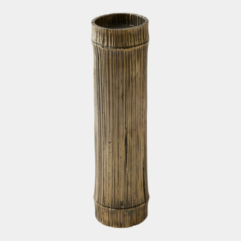 Bougeoir en bambou - Faux laiton - Lg