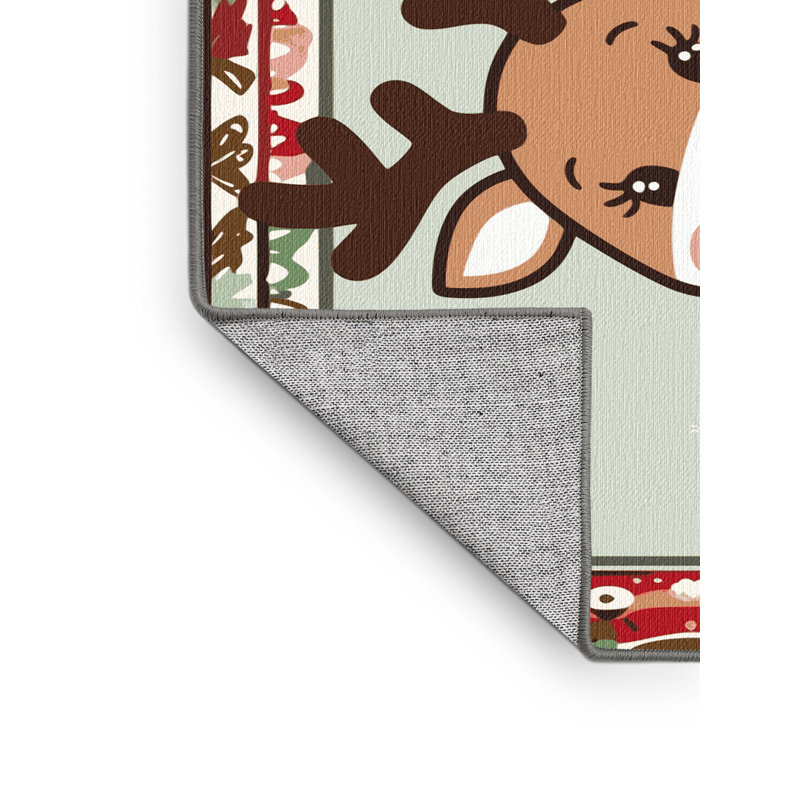 Tapis de Noël hiver lavable Ginza Six, Rectangulaire 2 pi x 3 pi