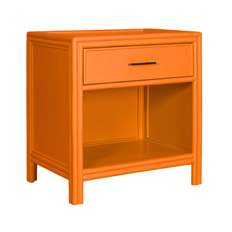 Clara Collection 1 - Drawer Nightstand, Citrus Orange