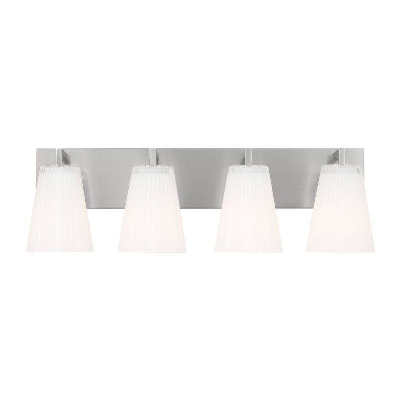 Upson Extra Large Vanity from Generation Lighting , 7.75" H x 24.25" W x 6.25" D, Brushed Nickel, 4 Lights